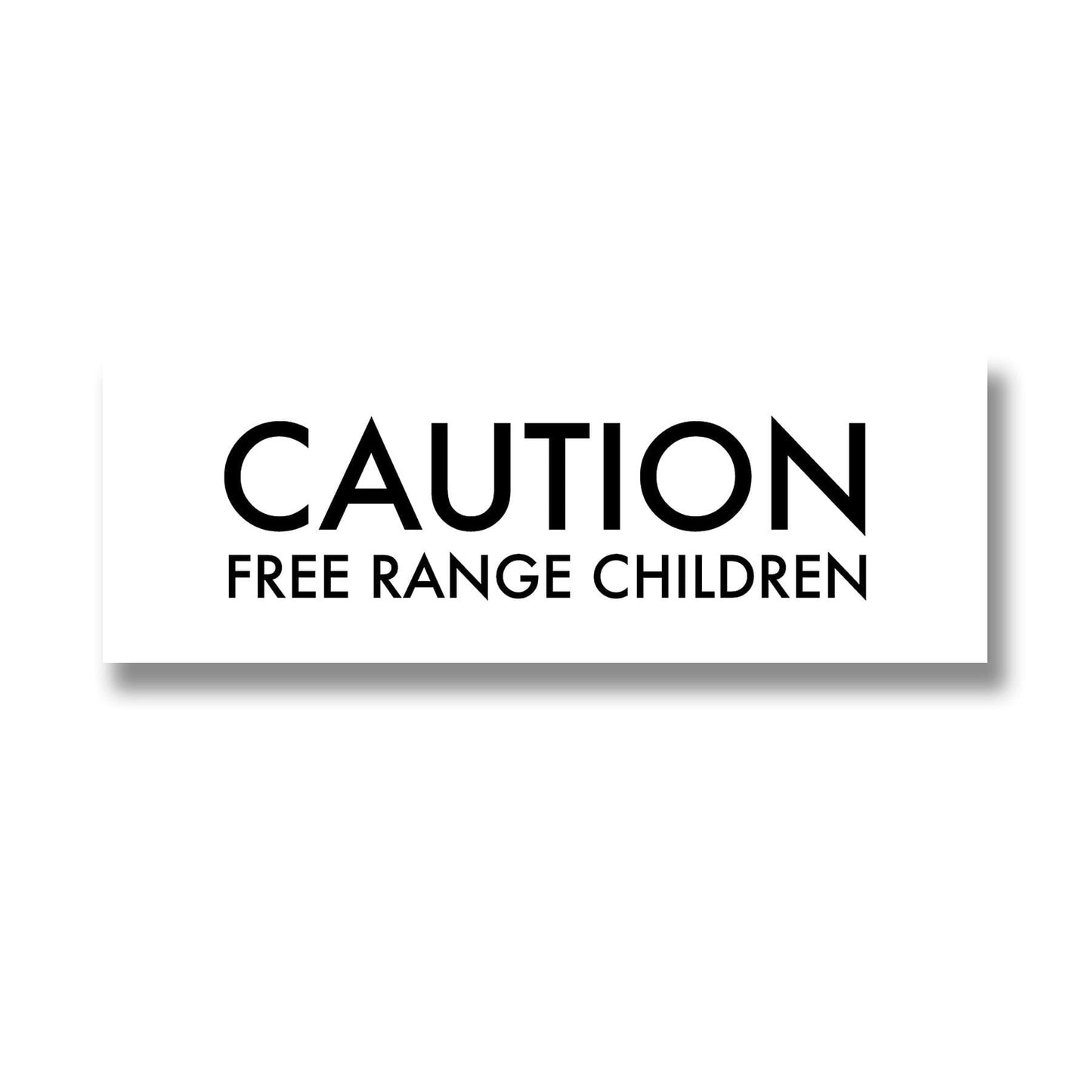 Caution Free Range Children Metallic Detail Plaque Hill Interiors