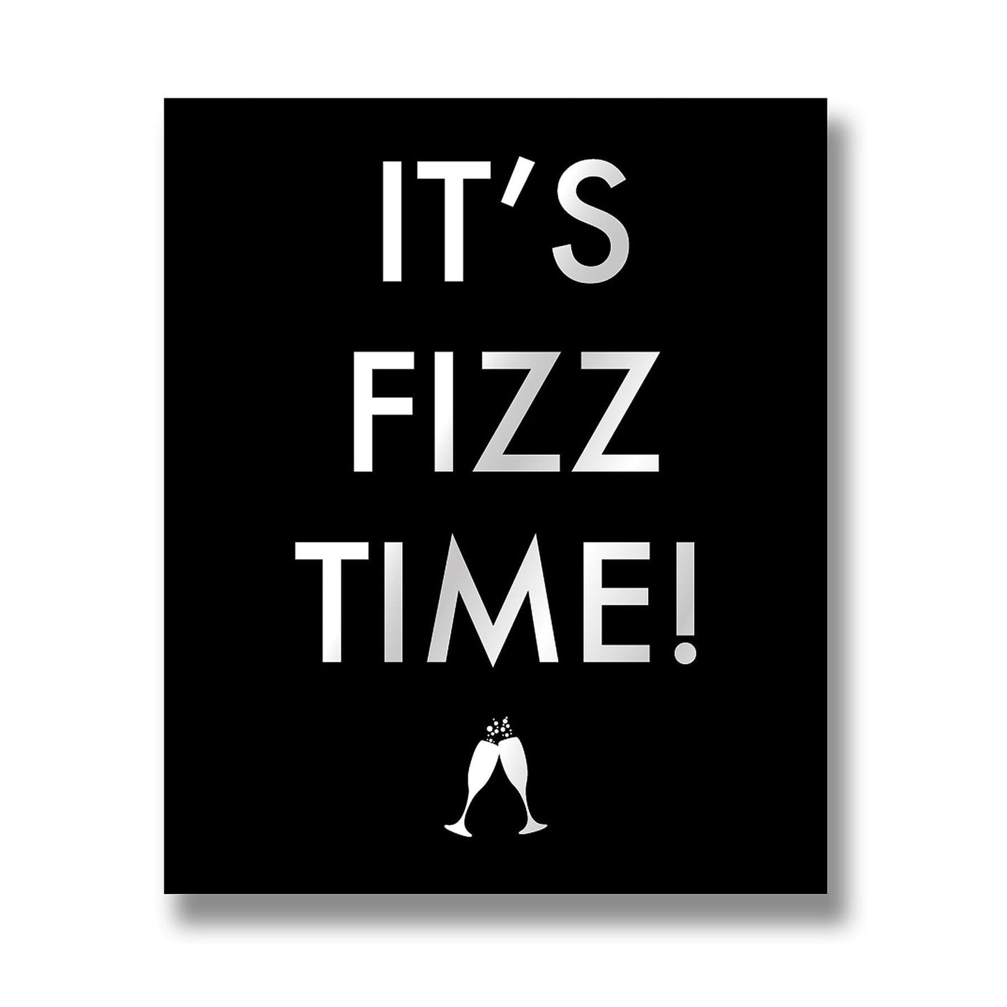 Its Fizz Time Metallic Detail Plaque Hill Interiors