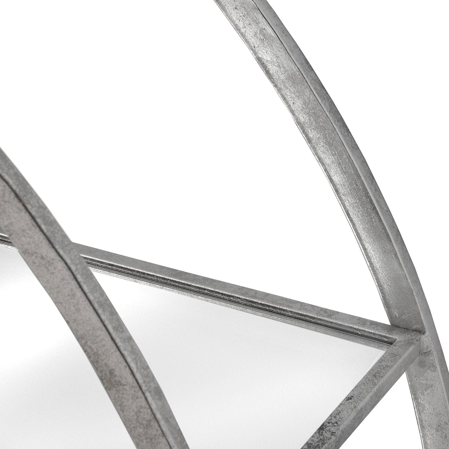 Large Circular Silver Wall Hanging Multi Shelf Hill Interiors