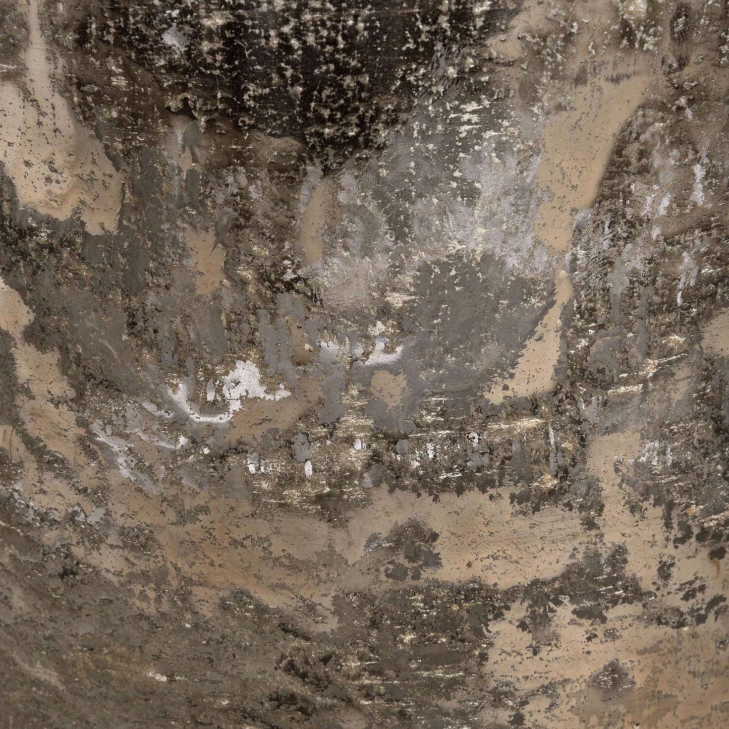 Large Floor Standing Antique Silver Effect Glass Vase Hill Interiors