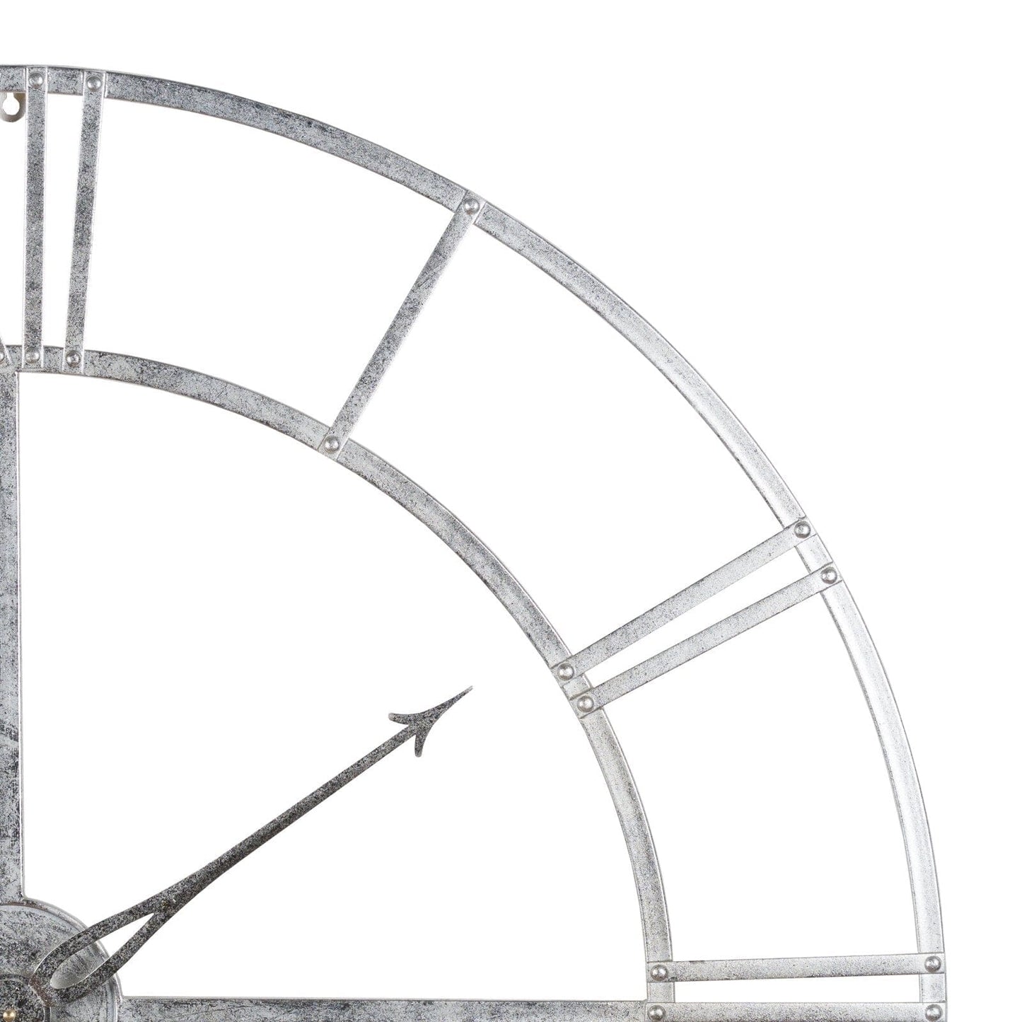 Large Silver Foil Skeleton Wall Clock Hill Interiors