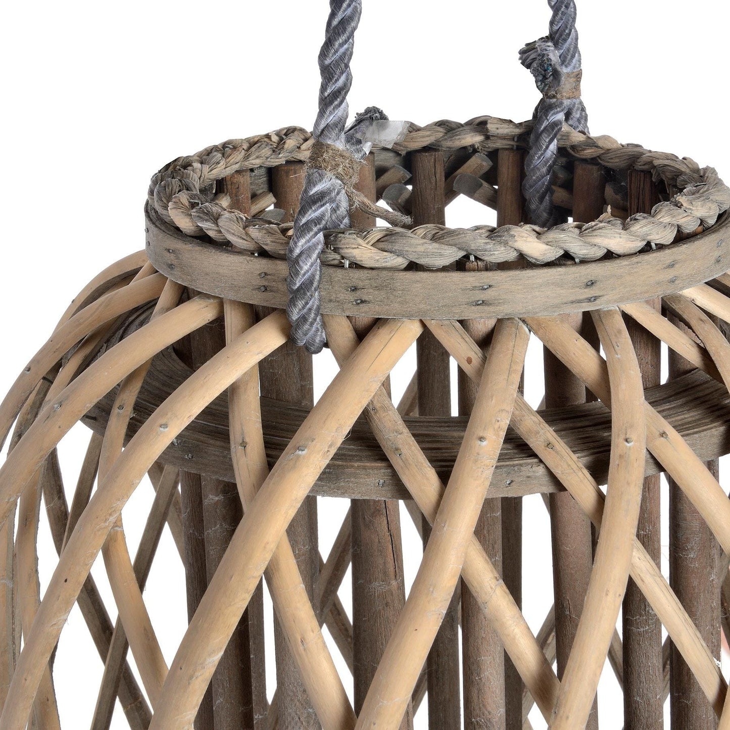 Large Standing Wicker Lantern Hill Interiors
