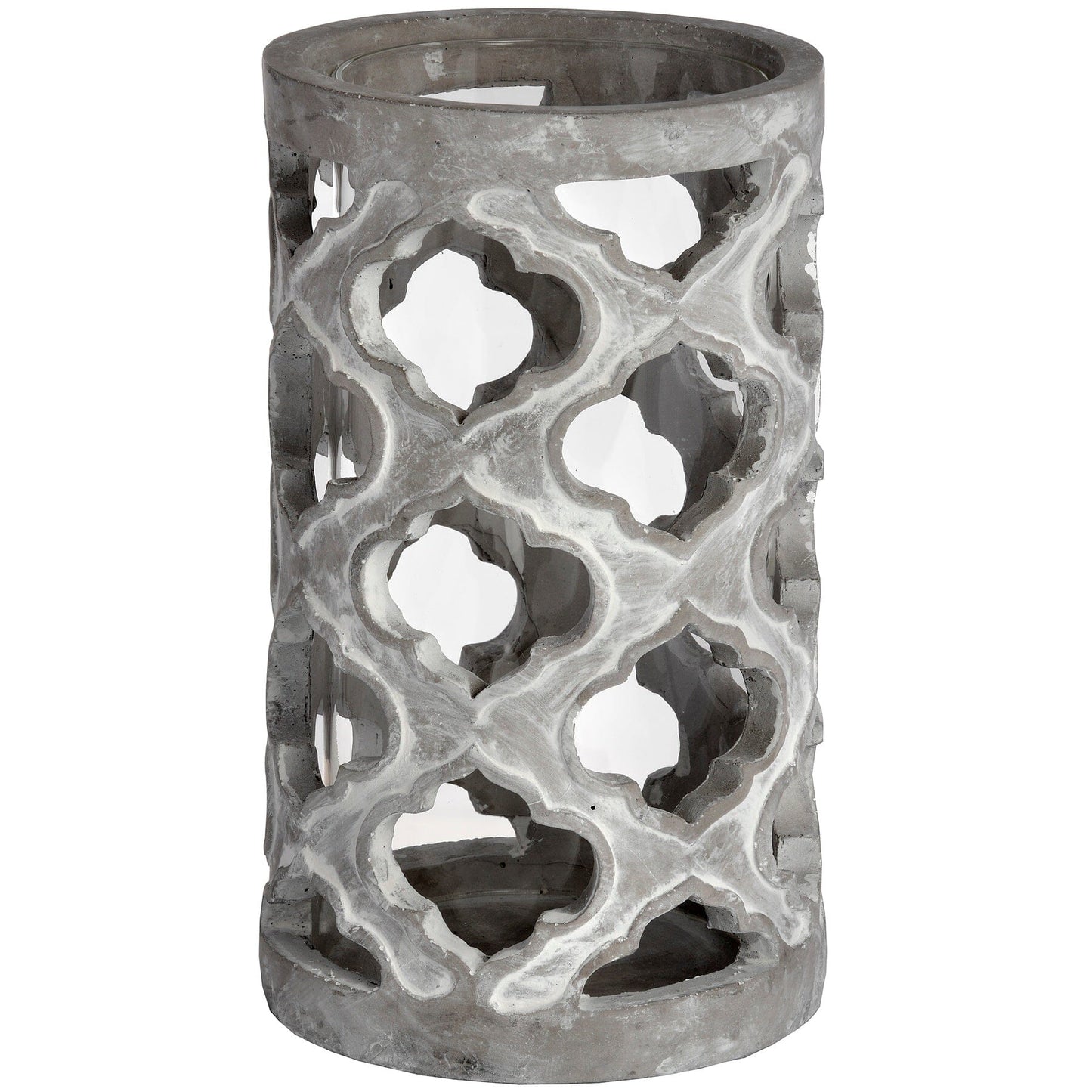 Large Stone Effect Patterned Candle Holder Hill Interiors