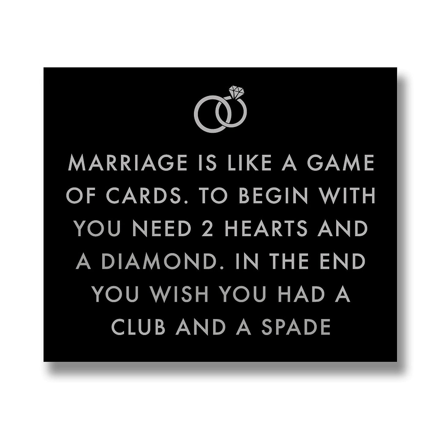 Marriage Is Like Metallic Detail Plaque Hill Interiors