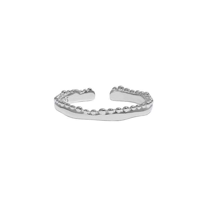 New Beads Wave 925 Sterling Silver Adjustable Ring Silverbene