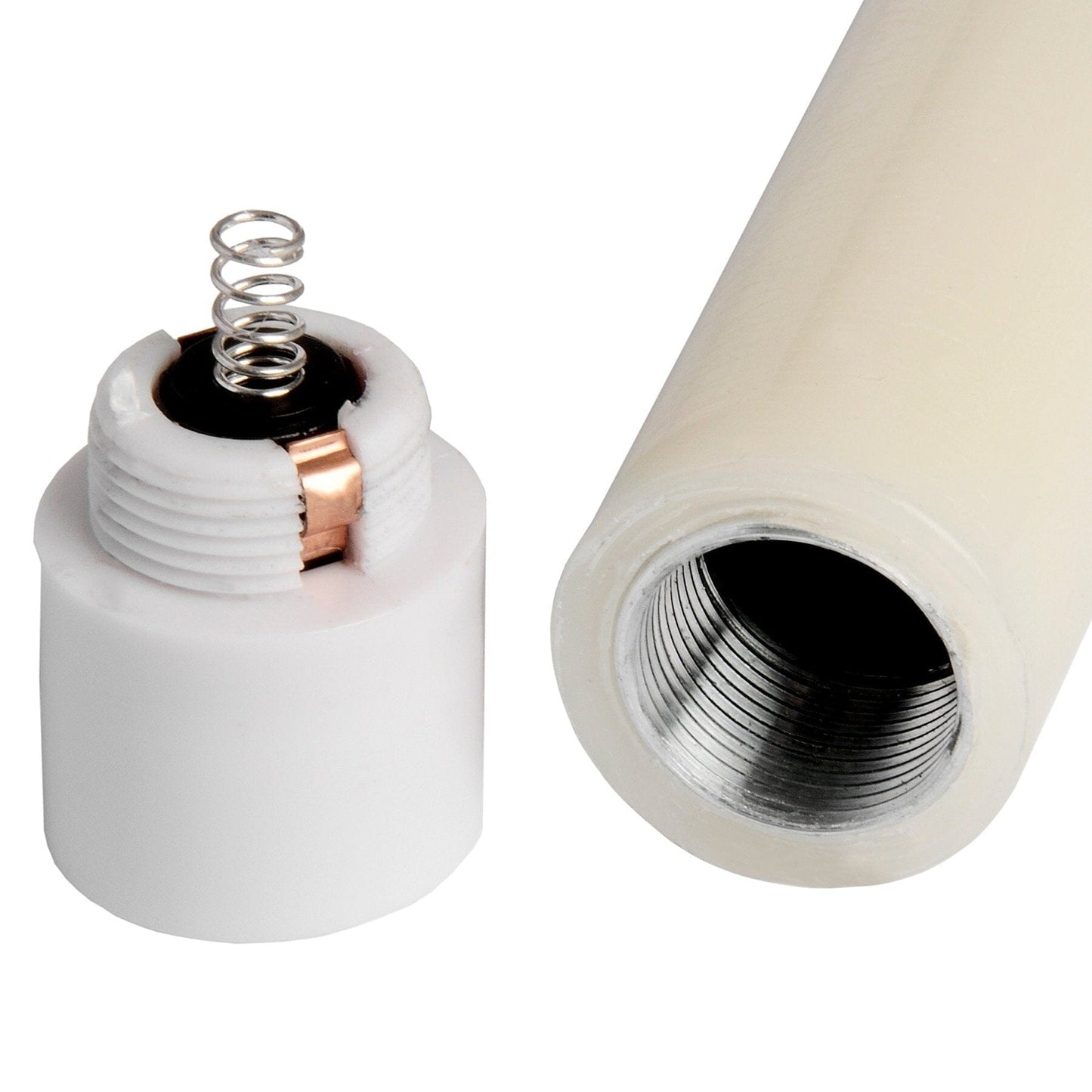 Pair Of Cream Luxe Flickering Flame LED Wax Dinner Candles Hill Interiors