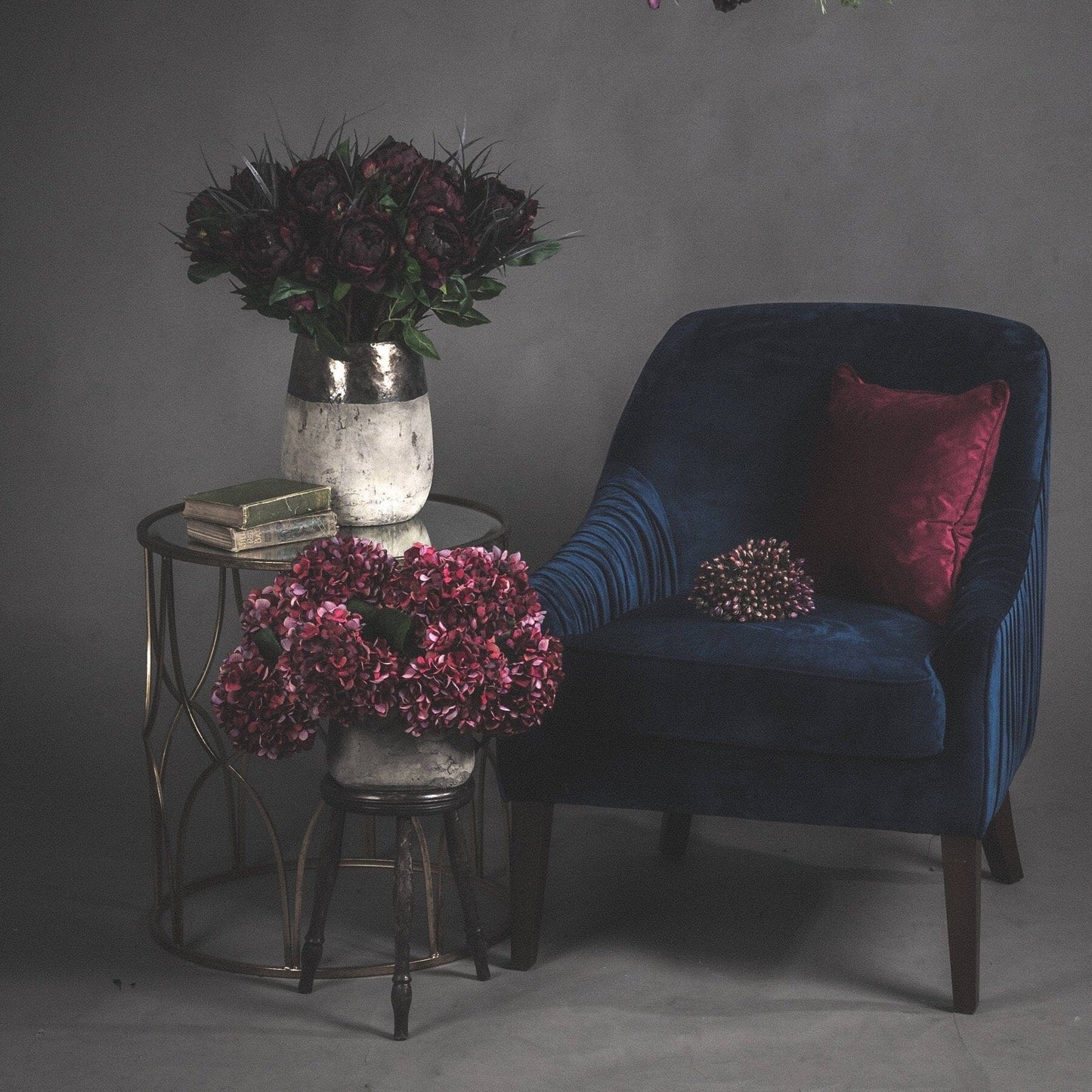 Set Of Two Lattice Detail Gold Side Tables Hill Interiors