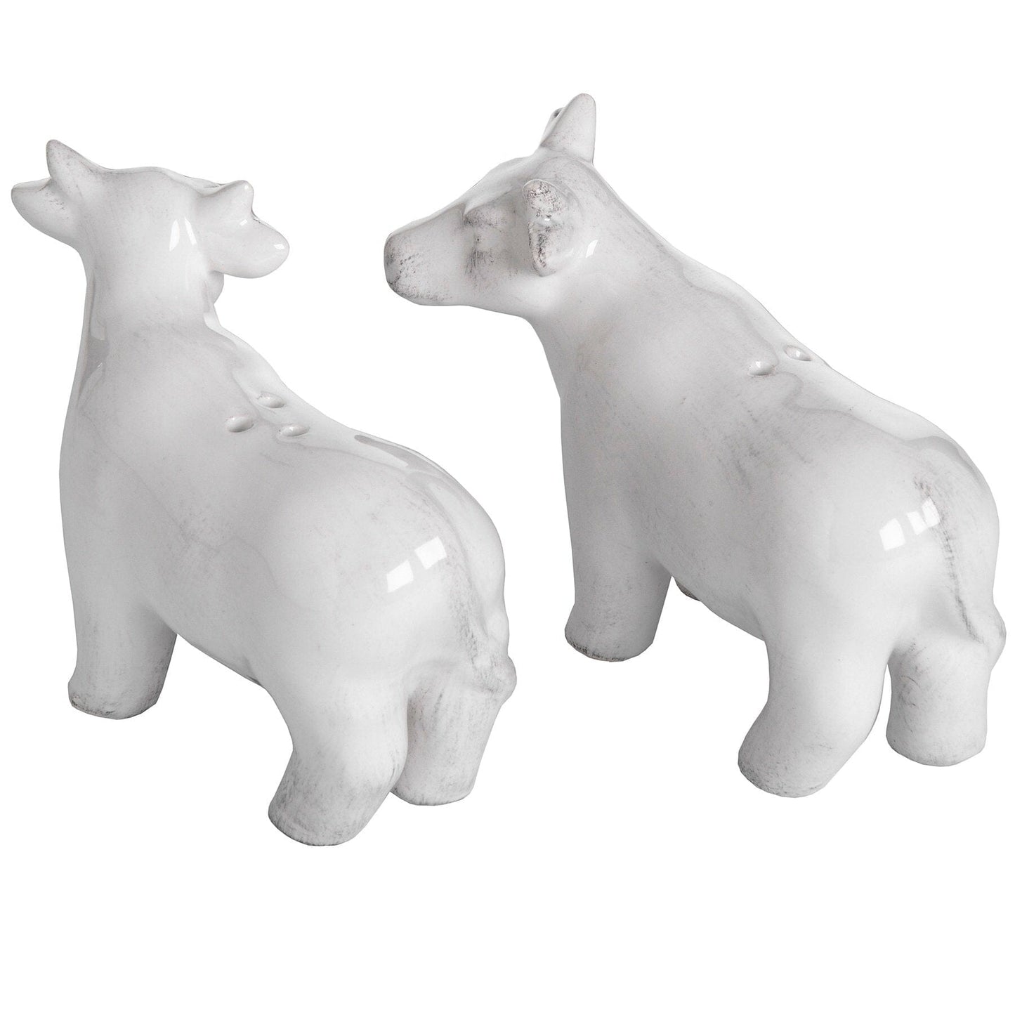 Set of Two Salt and Pepper Cows Hill Interiors
