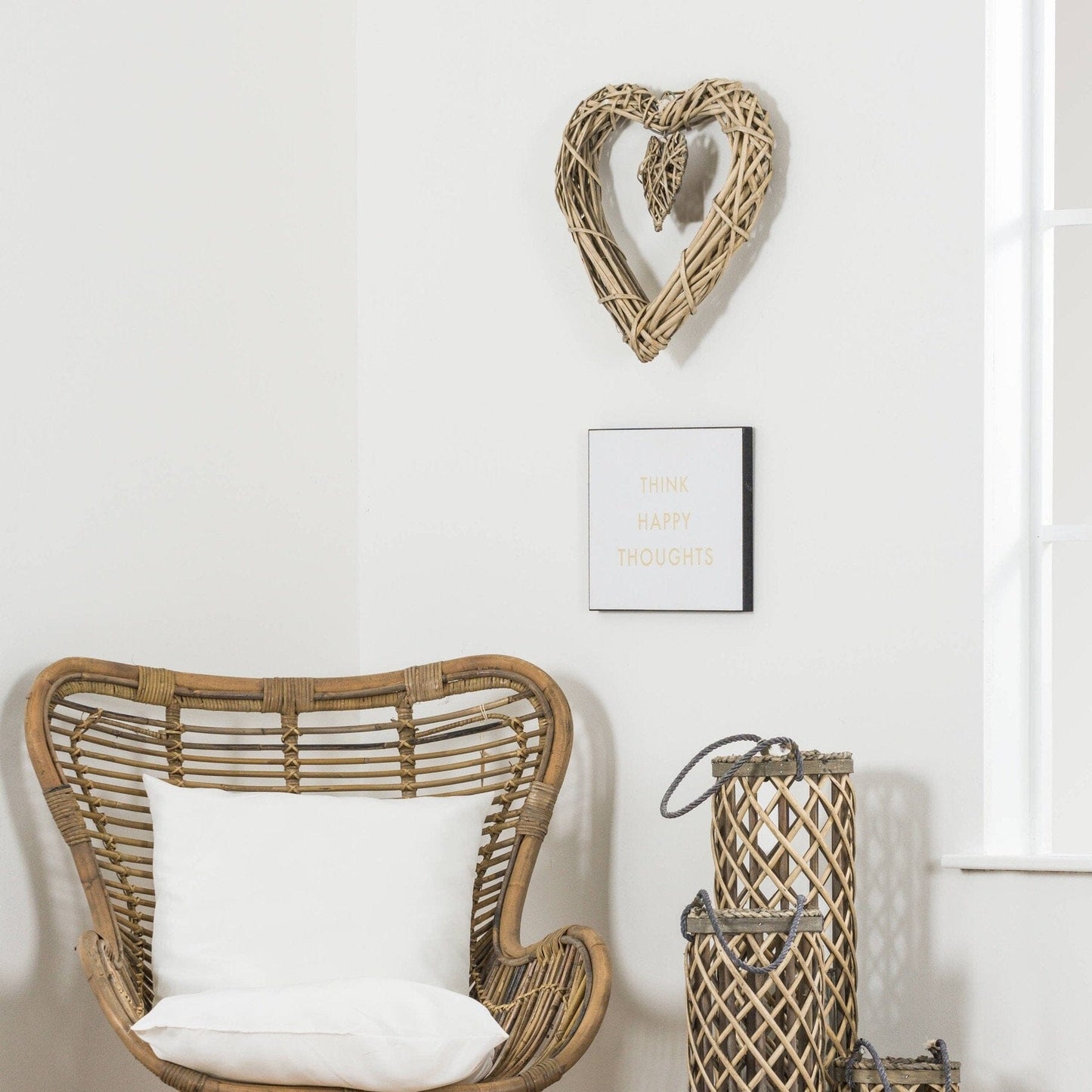 Think Happy Thoughts Gold Foil Plaque Hill Interiors