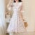 2022 Ruffled Peter Pan Collar Pink Floral Chiffon Dress Spring Summer Sweet Style Dress Korean Style Prairie Chic Casual Dress inkedbutterfly L(50-55KG) Pink Buy it