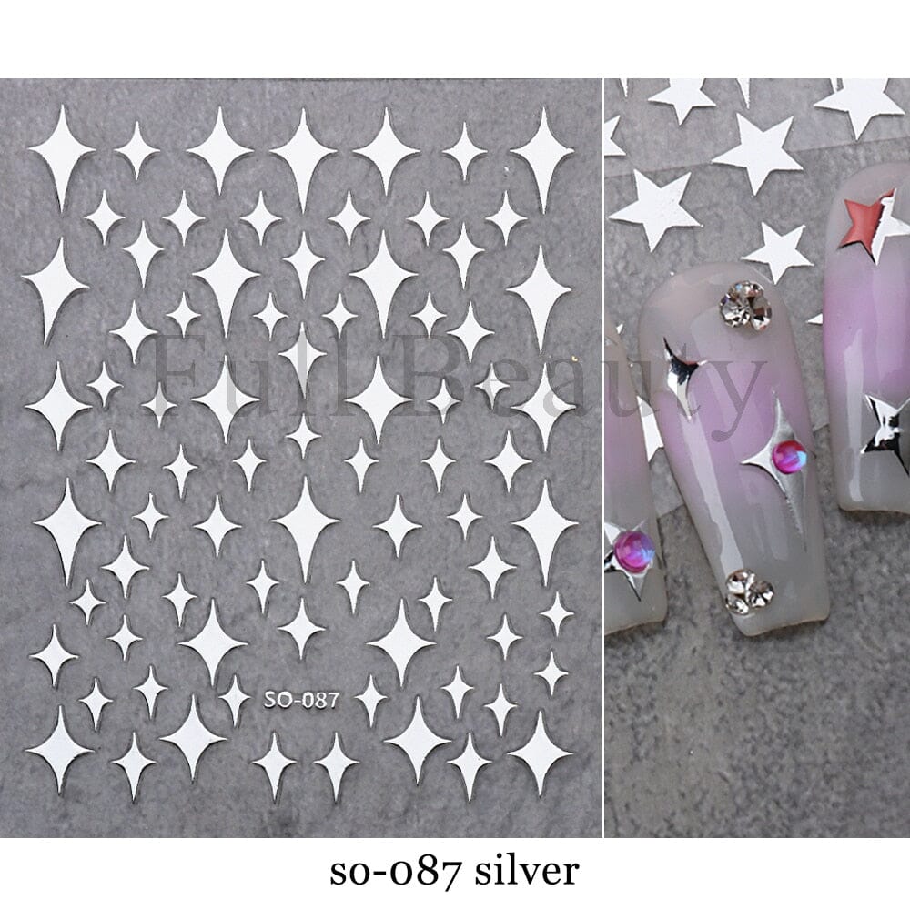 3D Black Snake Leaf Stickers for Nails Geometry Animal Simple Design Manicure Inspired Nail Decals Sliders DIY Decor GLSTZ-CS059 inkedbutterfly1 Blueviolet 