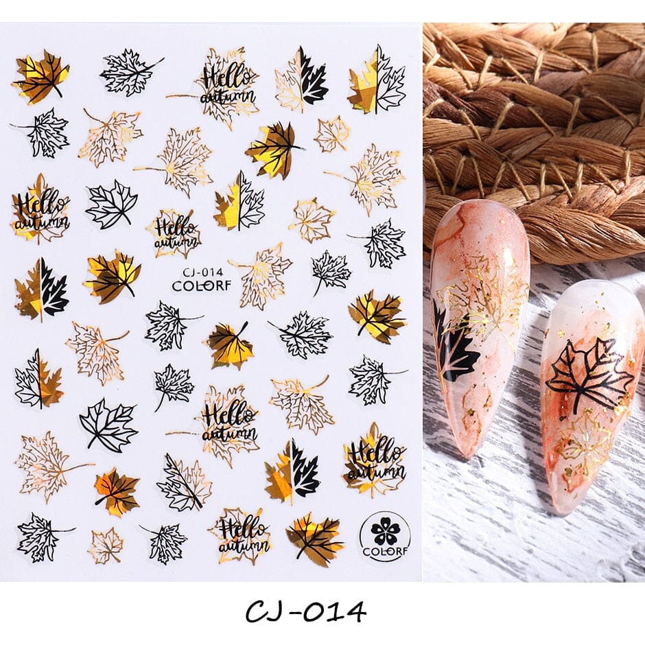 3D Black Snake Leaf Stickers for Nails Geometry Animal Simple Design Manicure Inspired Nail Decals Sliders DIY Decor GLSTZ-CS059 inkedbutterfly1 Dark Grey 