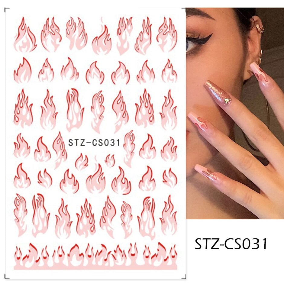 3D Black Snake Leaf Stickers for Nails Geometry Animal Simple Design Manicure Inspired Nail Decals Sliders DIY Decor GLSTZ-CS059 inkedbutterfly1 Dark Khaki 