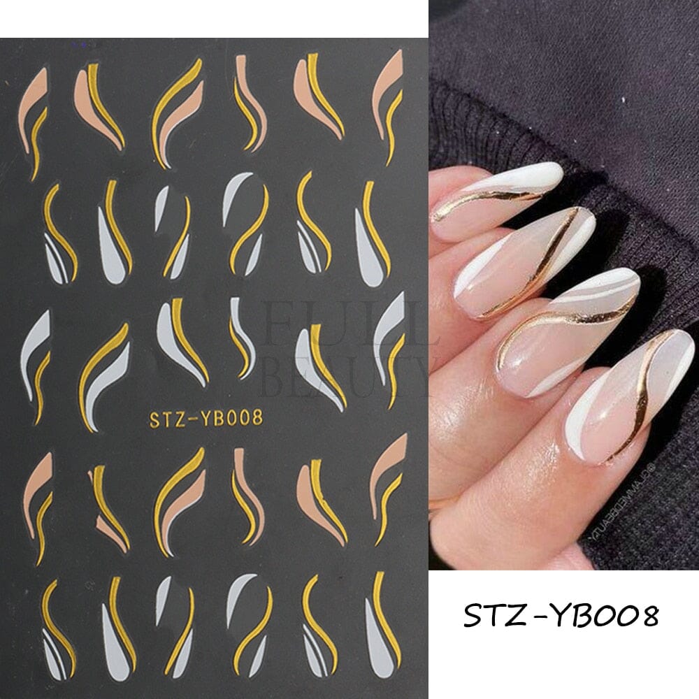 3D Black Snake Leaf Stickers for Nails Geometry Animal Simple Design Manicure Inspired Nail Decals Sliders DIY Decor GLSTZ-CS059 inkedbutterfly1 Rust Red 