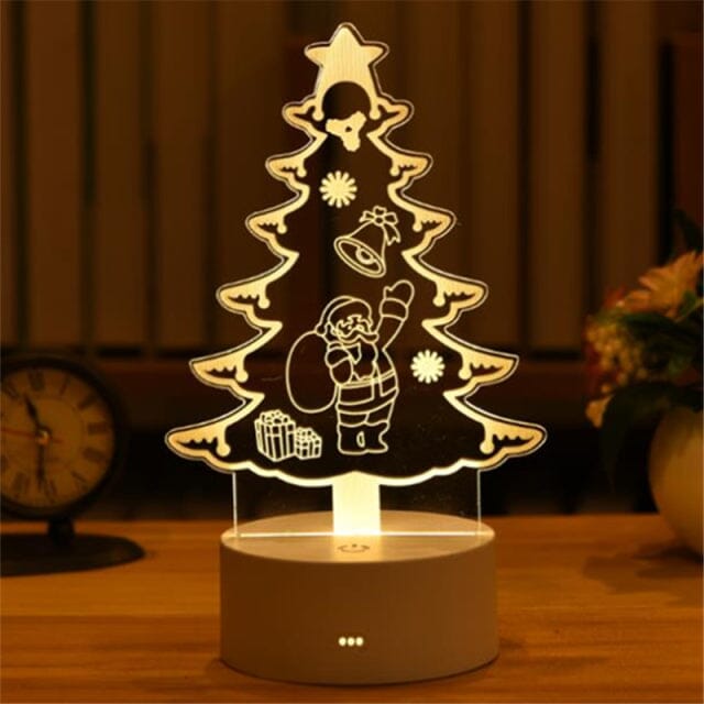 inkedbutterfly1 3D Lamp Acrylic USB LED Night Lights Neon Sign Lamp Xmas Christmas Decorations for Home Bedroom Birthday Decor Wedding Gifts
