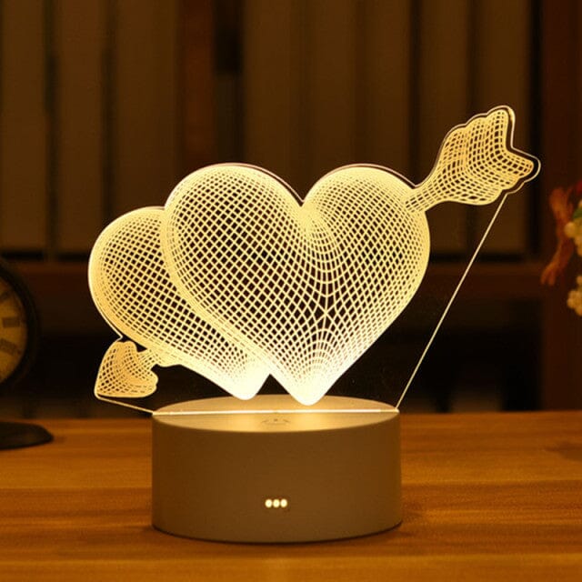 inkedbutterfly1 3D Lamp Acrylic USB LED Night Lights Neon Sign Lamp Xmas Christmas Decorations for Home Bedroom Birthday Decor Wedding Gifts