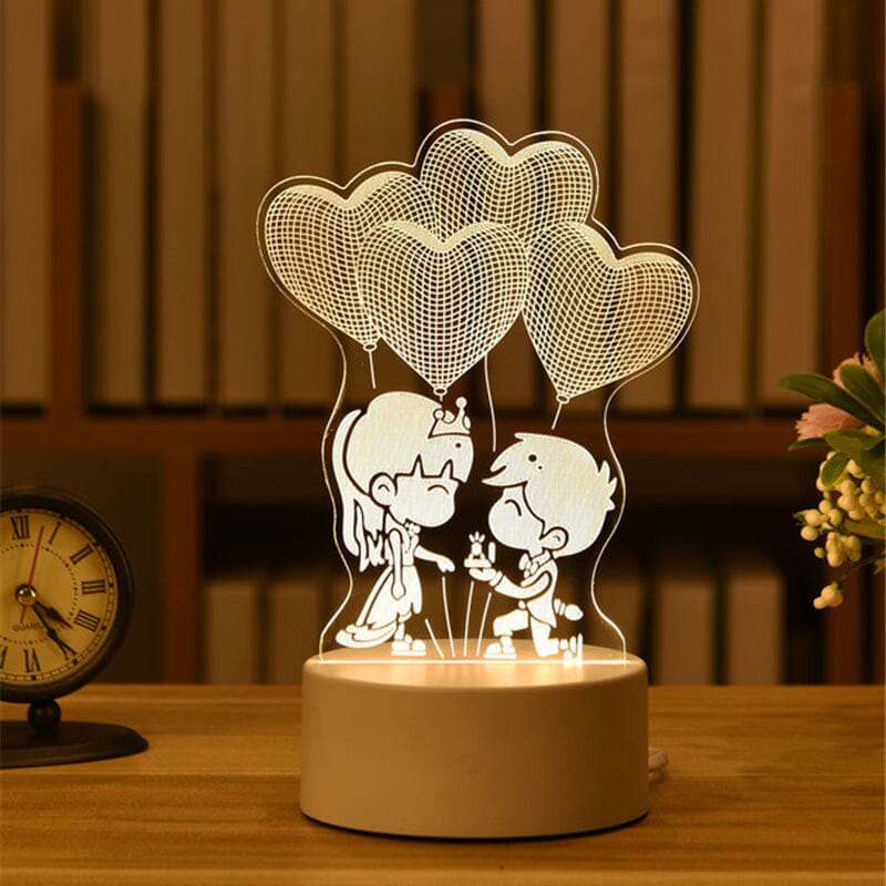 inkedbutterfly1 3D Lamp Acrylic USB LED Night Lights Neon Sign Lamp Xmas Christmas Decorations for Home Bedroom Birthday Decor Wedding Gifts