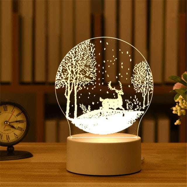 inkedbutterfly1 3D Lamp Acrylic USB LED Night Lights Neon Sign Lamp Xmas Christmas Decorations for Home Bedroom Birthday Decor Wedding Gifts
