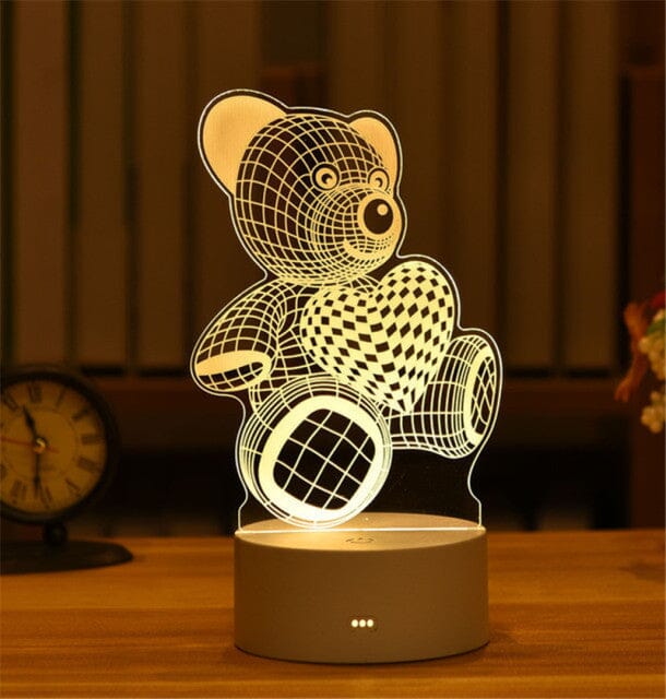 inkedbutterfly1 3D Lamp Acrylic USB LED Night Lights Neon Sign Lamp Xmas Christmas Decorations for Home Bedroom Birthday Decor Wedding Gifts