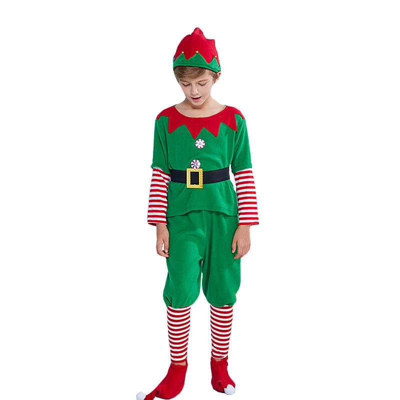 Source manufacturers of a cross-border Christmas holiday clothing children's Christmas elves 6 set wholesale spot