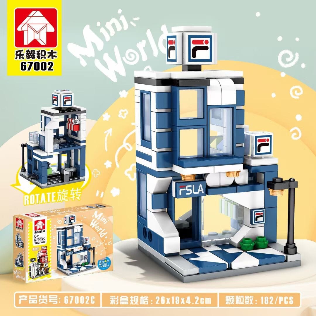 inkedbutterfly1 A generation of Leyi street view series 67001~67002 creative city commercial street view architectural model building blocks