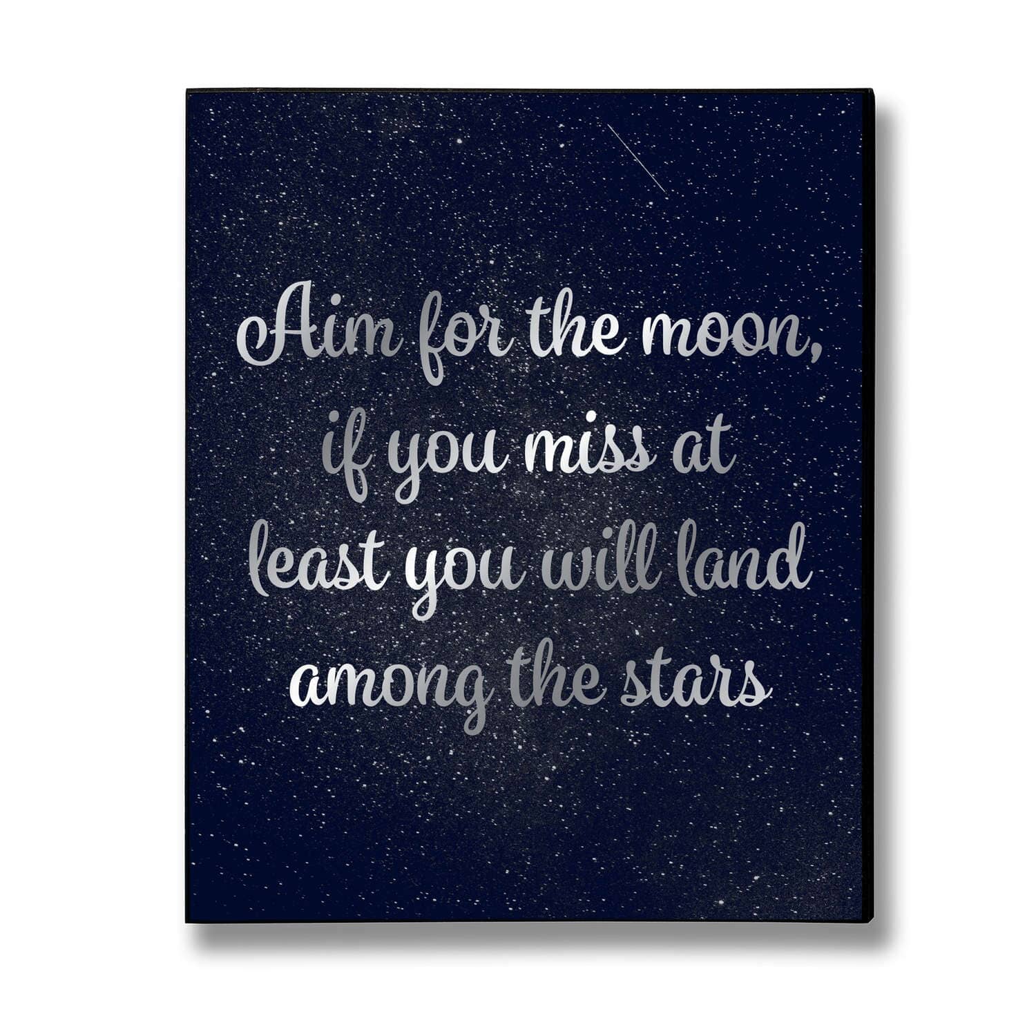 Aim For The Moon Silver Foil Plaque Hill Interiors 