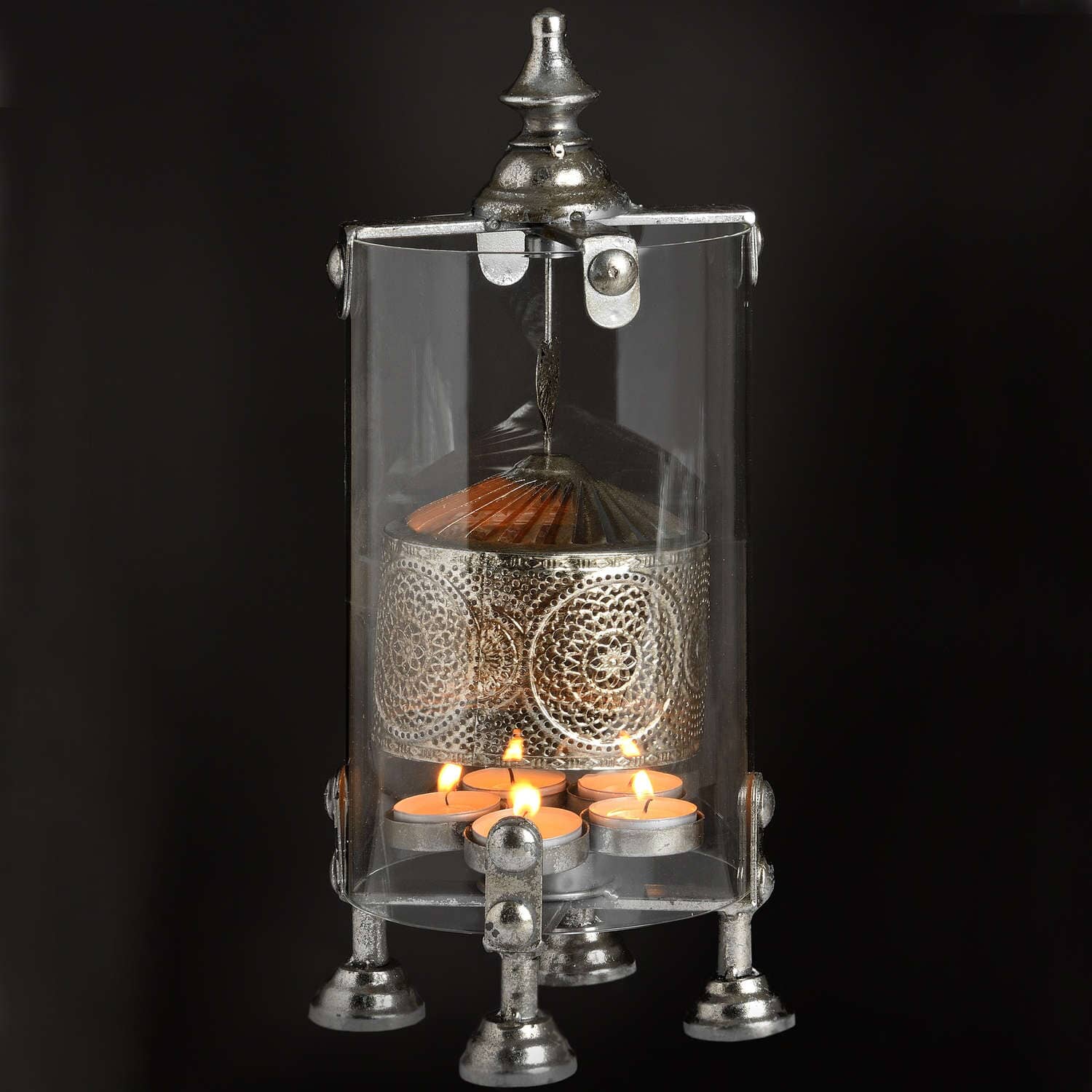 Antique Silver Heart Lantern Spinner Hill Interiors 