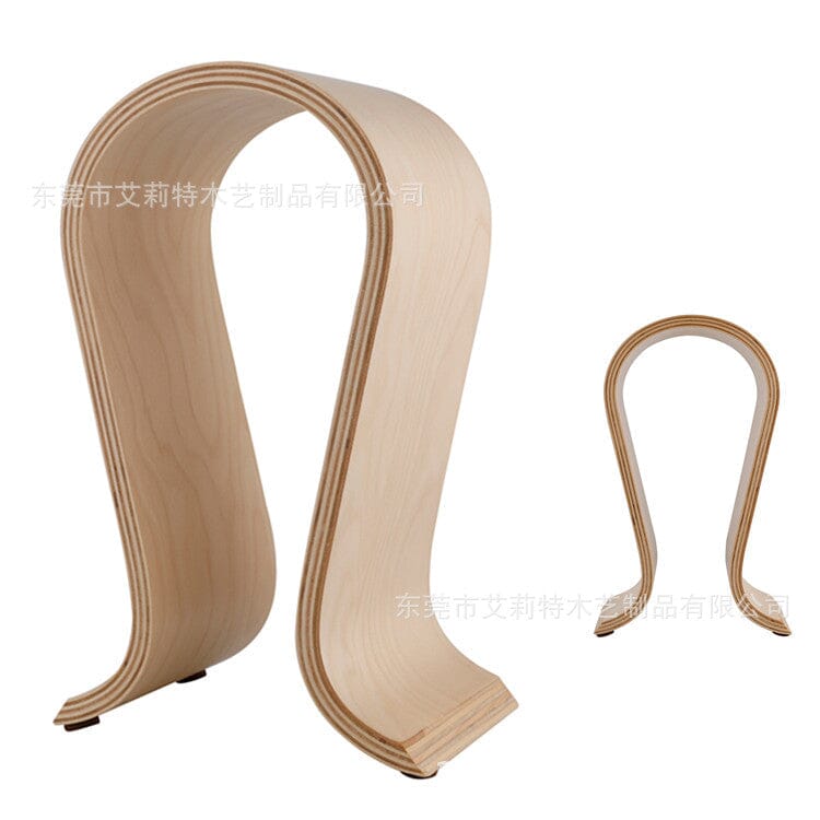 inkedbutterfly1 Bluetooth headset stand Guangdong U-shaped headphone hanger display stand walnut solid wood creative headset stand