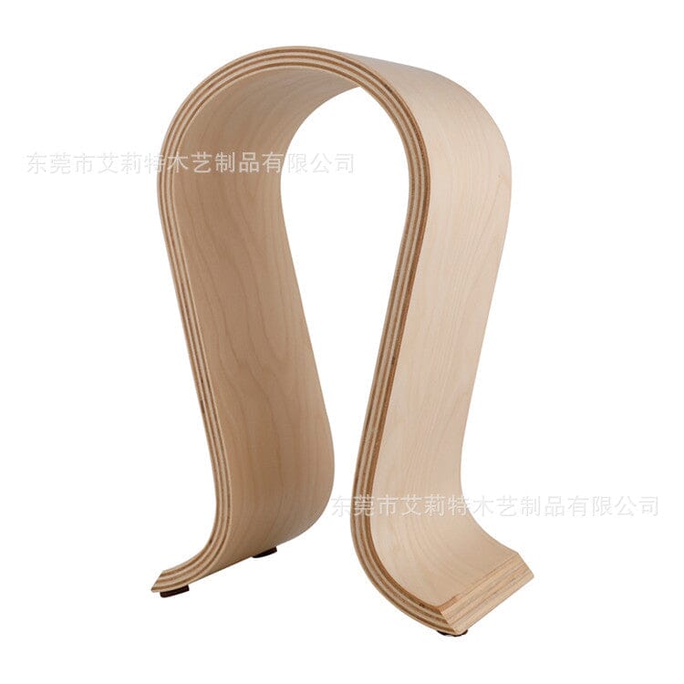 inkedbutterfly1 Bluetooth headset stand Guangdong U-shaped headphone hanger display stand walnut solid wood creative headset stand