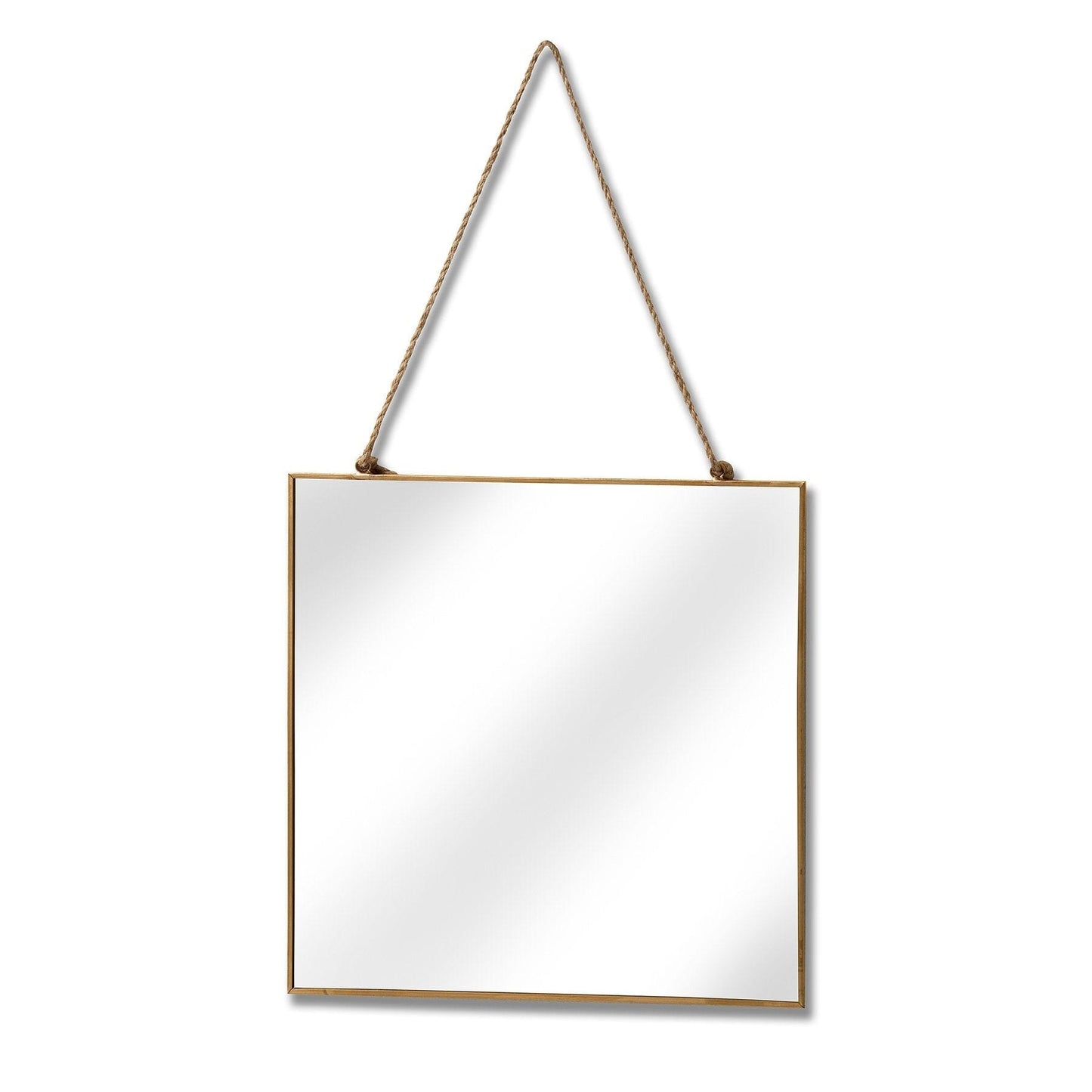 Gold Edged Square Hanging Wall Mirror Hill Interiors 