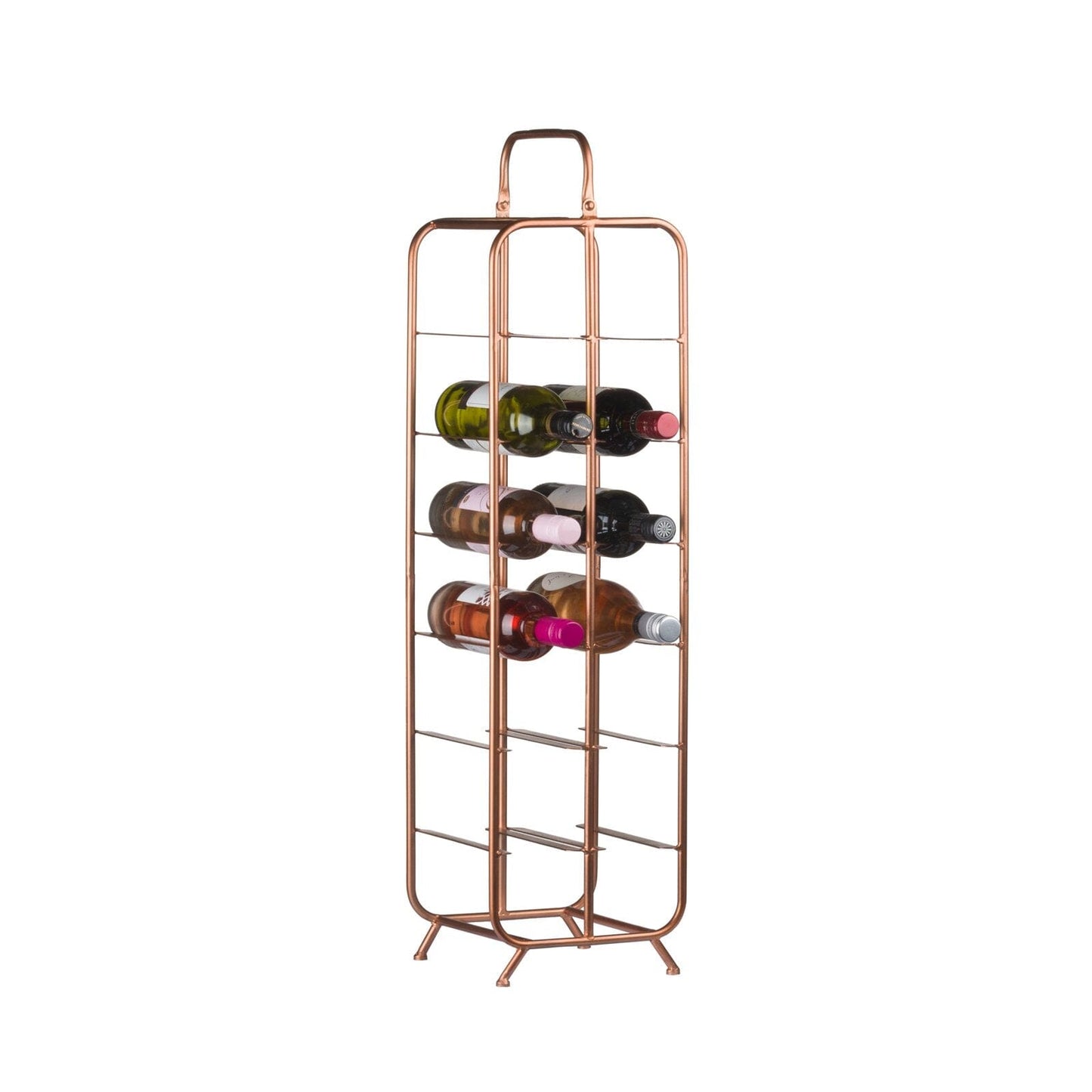 Industrial Inspired Copper Finished 12 Bottle Wine Holder Hill Interiors 