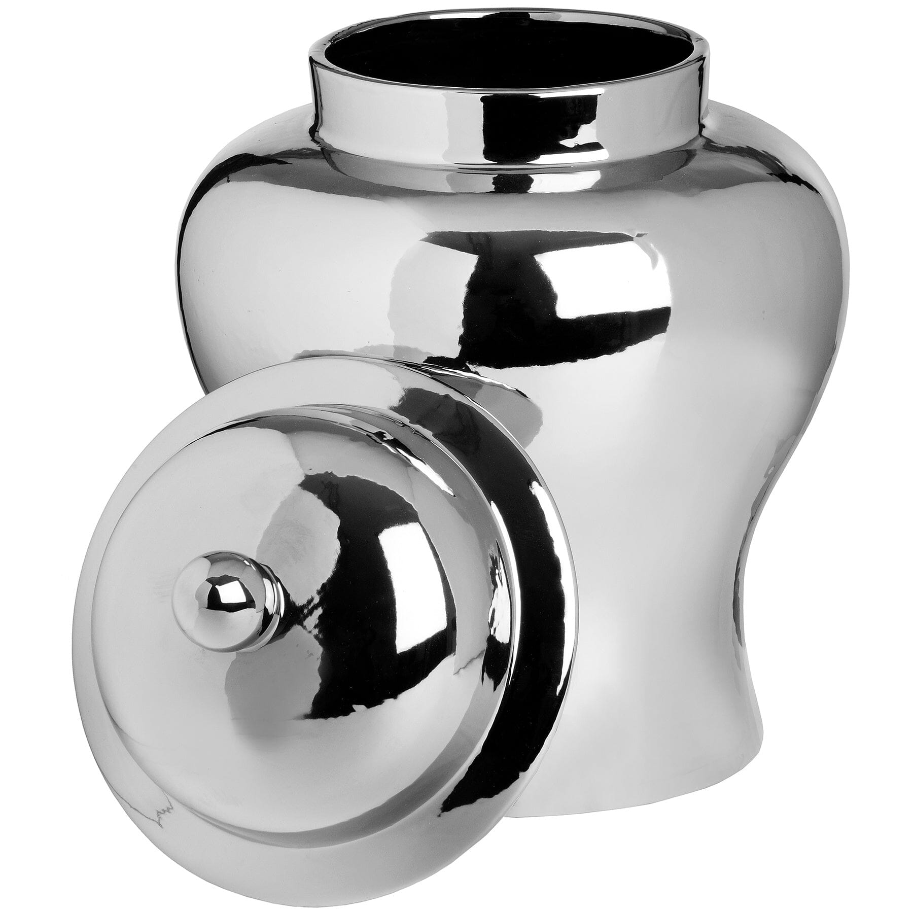 Large Silver Ceramic Ginger Jar Hill Interiors 