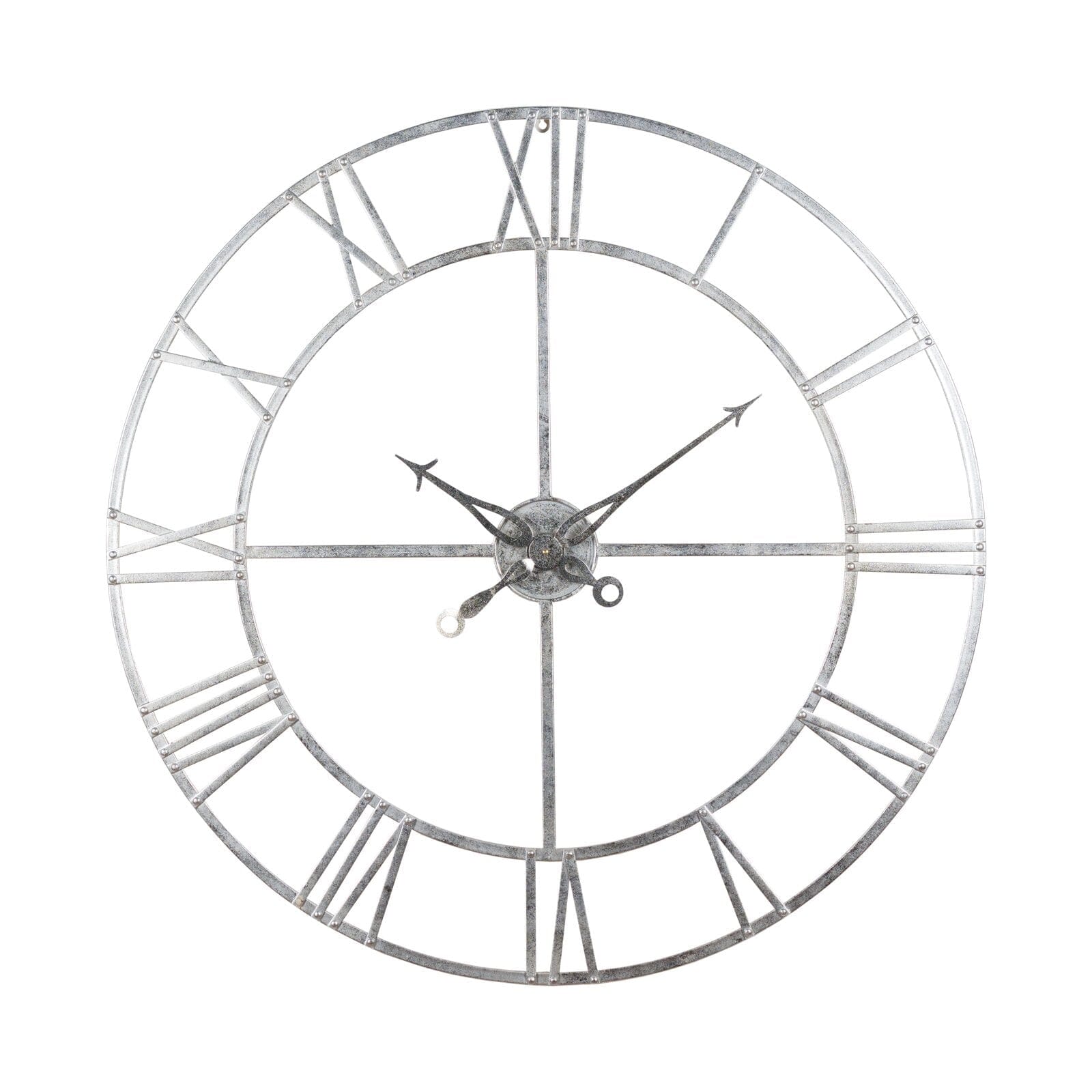 Large Silver Foil Skeleton Wall Clock Hill Interiors 