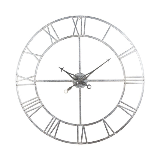 Large Silver Foil Skeleton Wall Clock Hill Interiors 