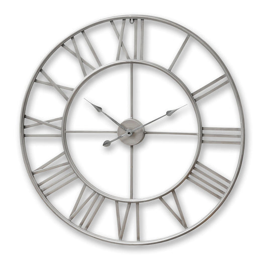 Large Silver Skeleton Wall Clock Hill Interiors 