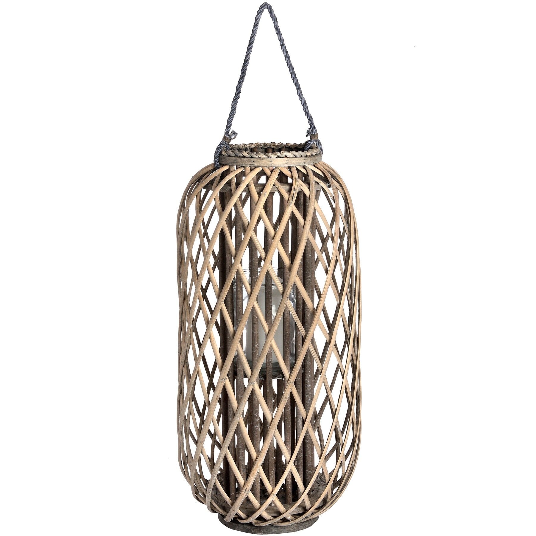 Large Standing Wicker Lantern Hill Interiors 