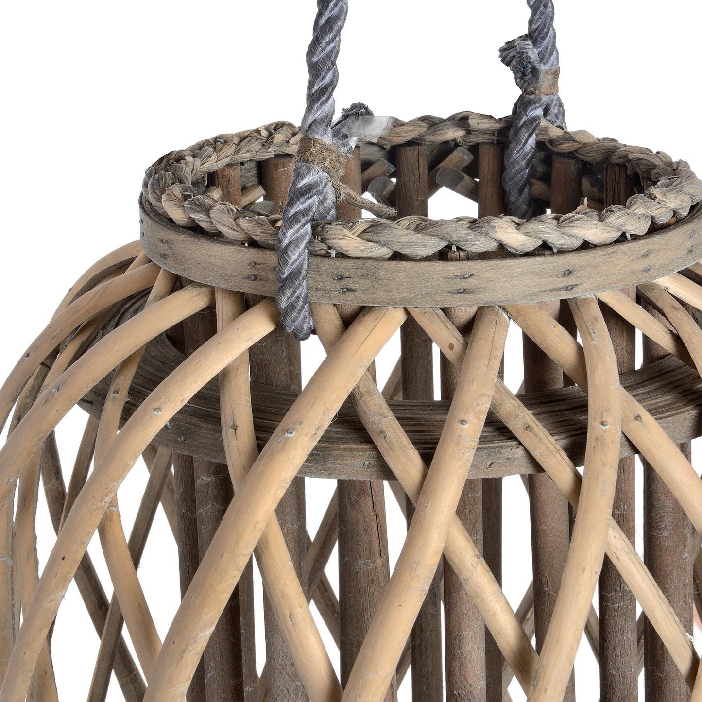 Large Standing Wicker Lantern Hill Interiors 