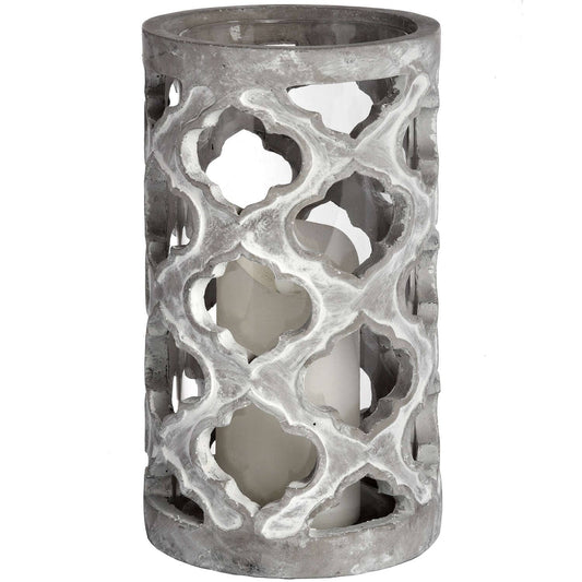 Large Stone Effect Patterned Candle Holder Hill Interiors 