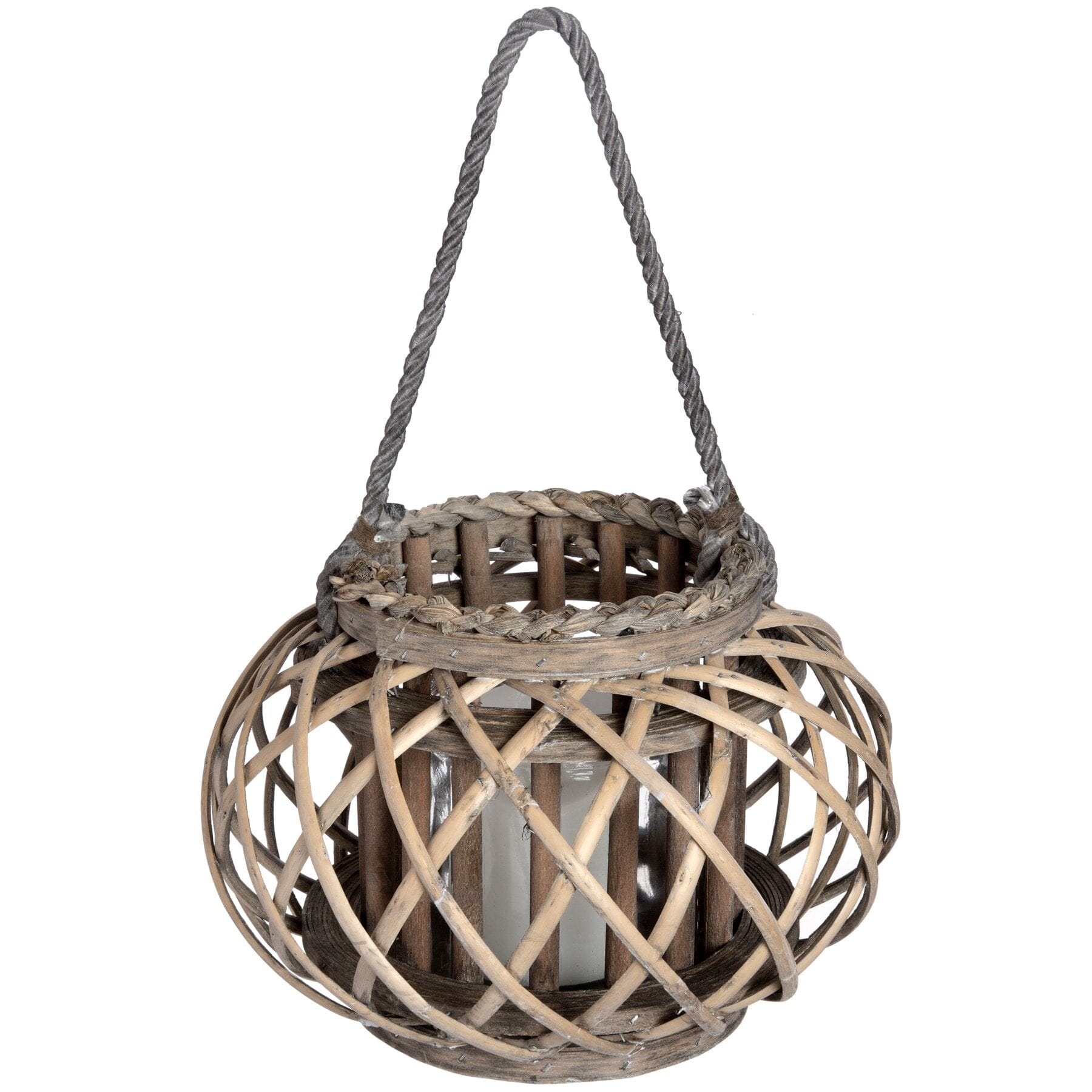 Large Wicker Basket Lantern Hill Interiors 