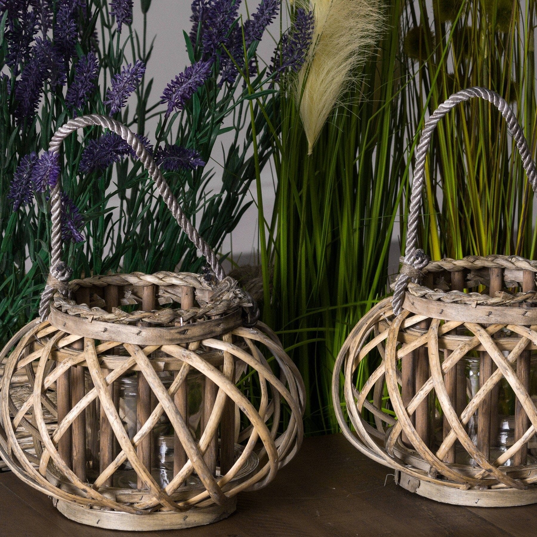 Large Wicker Basket Lantern Hill Interiors 