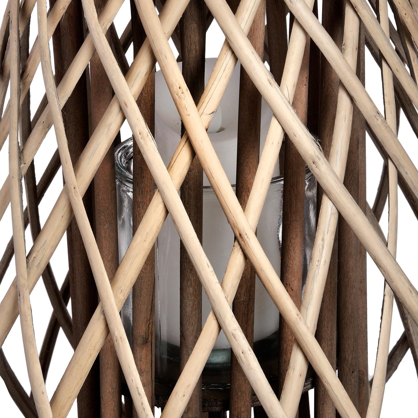 Large Wicker Bulbous Lantern Hill Interiors 