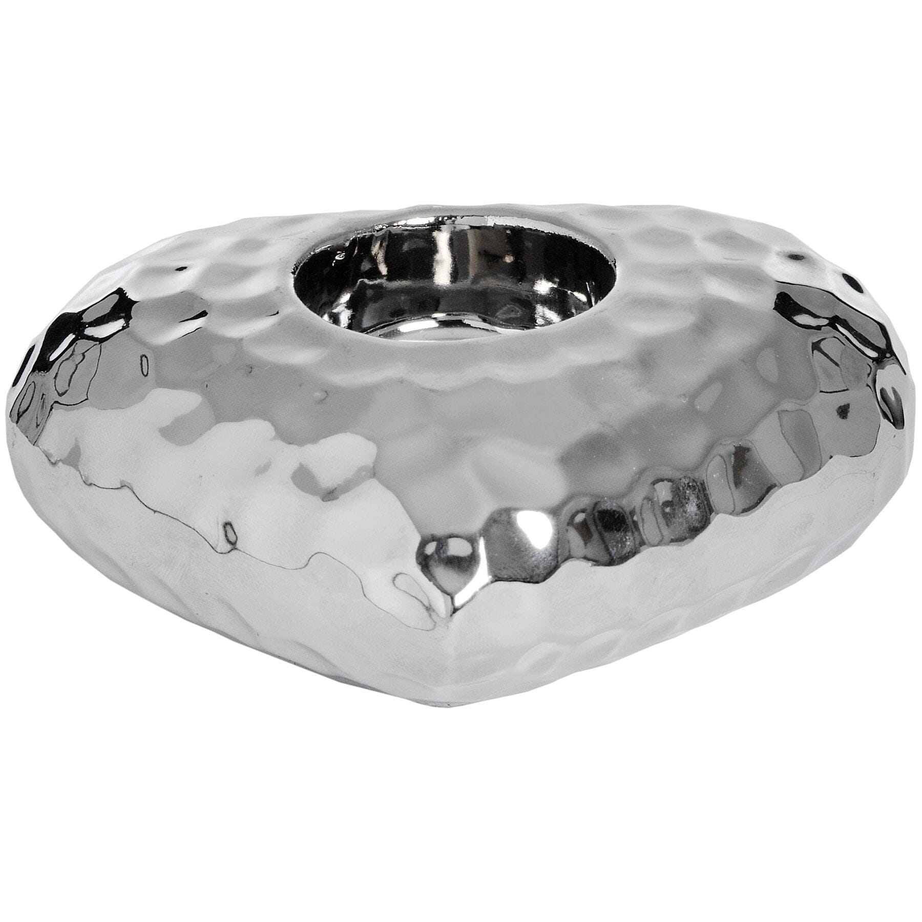 Love Heart Tea Light Holder in Dimple Effect Hill Interiors 