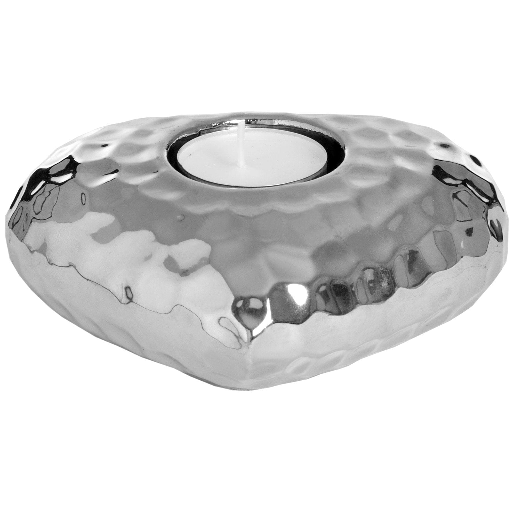 Love Heart Tea Light Holder in Dimple Effect Hill Interiors 