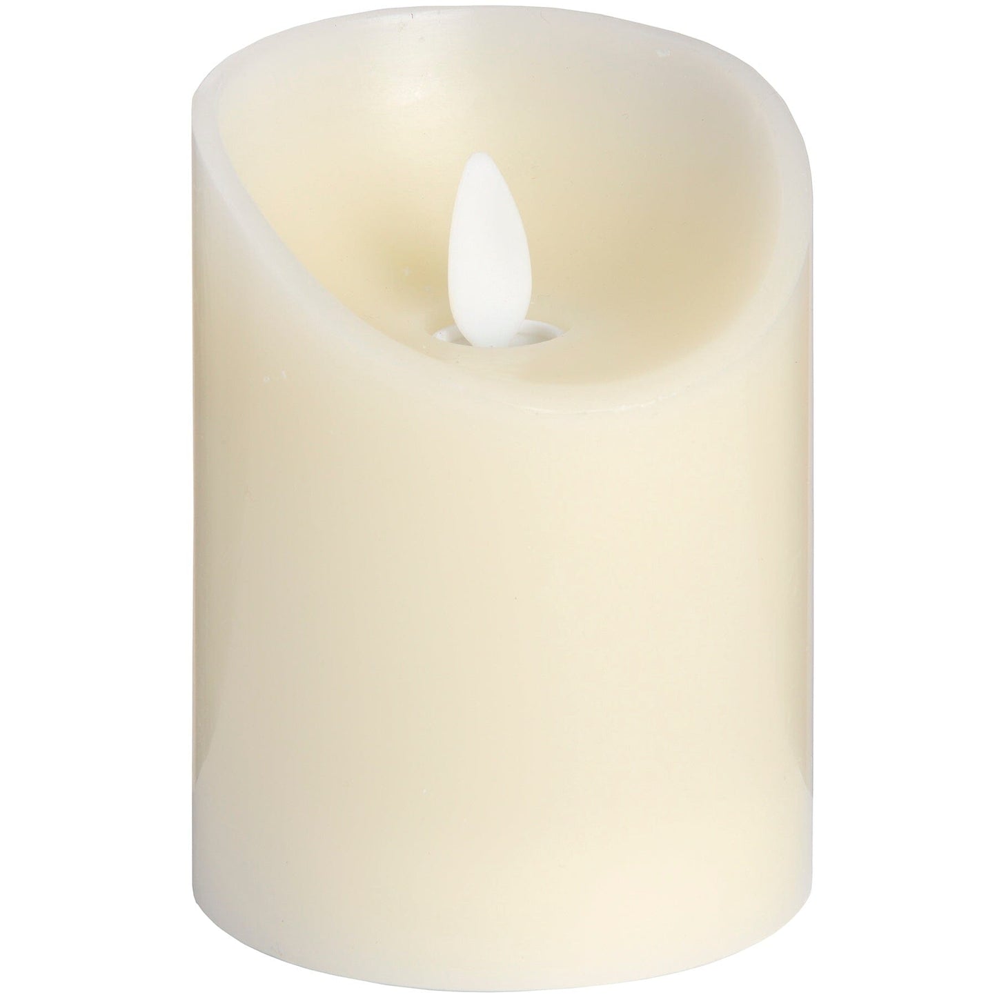 Luxe Collection 3 x 4 Cream Flickering Flame LED Wax Candle Hill Interiors 