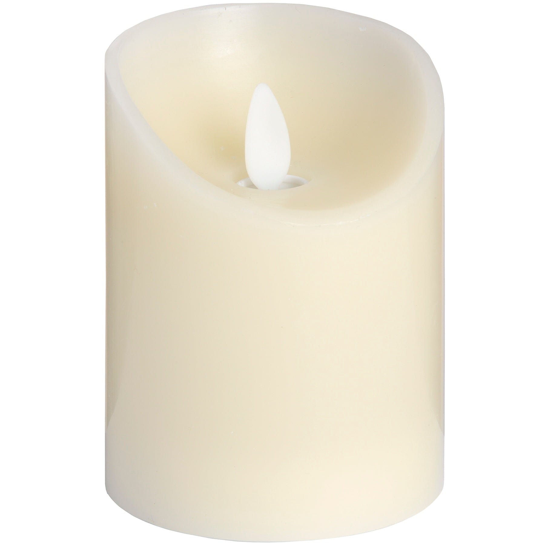 Luxe Collection 3 x 4 Cream Flickering Flame LED Wax Candle Hill Interiors 