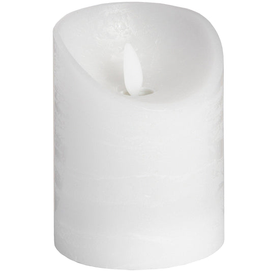 Luxe Collection 3 x 4 White Flickering Flame LED Wax Candle Hill Interiors 