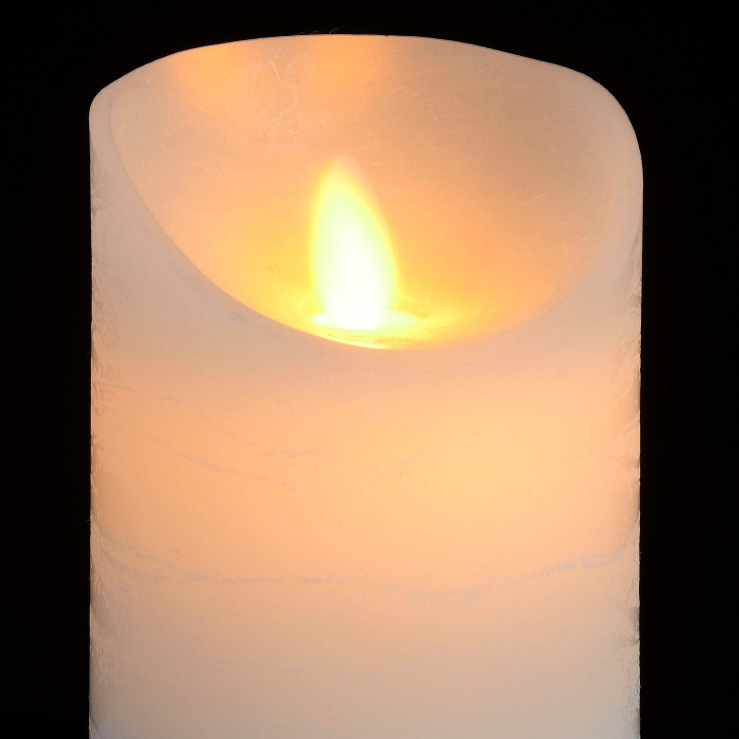 Luxe Collection 3 x 4 White Flickering Flame LED Wax Candle Hill Interiors 