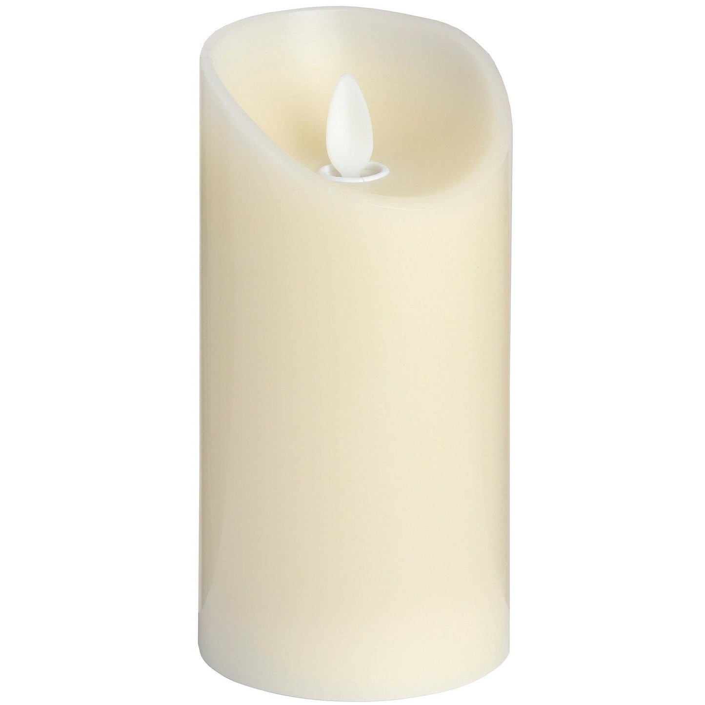 Luxe Collection 3 x 6 Cream Flickering Flame LED Wax Candle Hill Interiors 