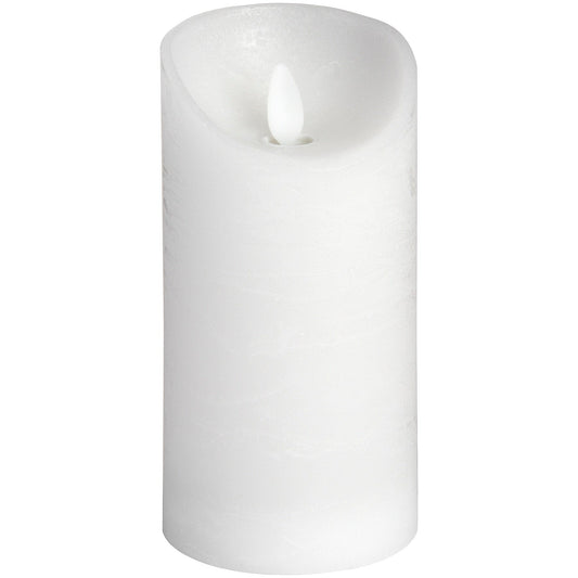 Luxe Collection 3 x 6 White Flickering Flame LED Wax Candle Hill Interiors 