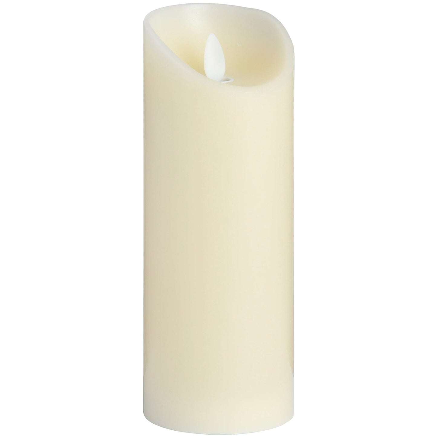 Luxe Collection 3 x 8 Cream Flickering Flame LED Wax Candle Hill Interiors 